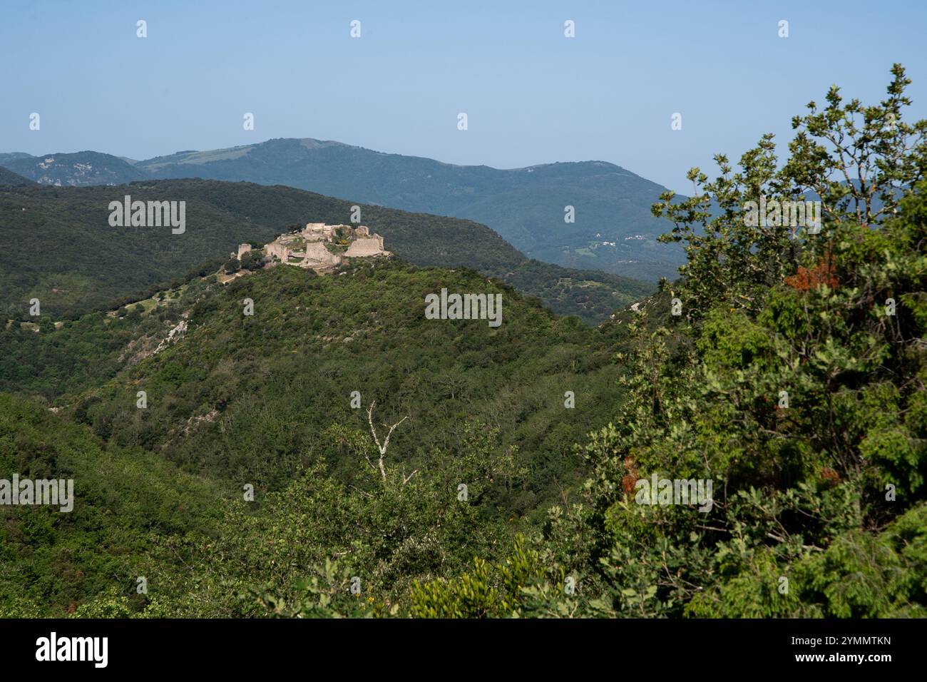 Château de Termes, castello cataro registrato come monumento storico nazionale (monumento storico francese) *** didascalia locale *** Foto Stock