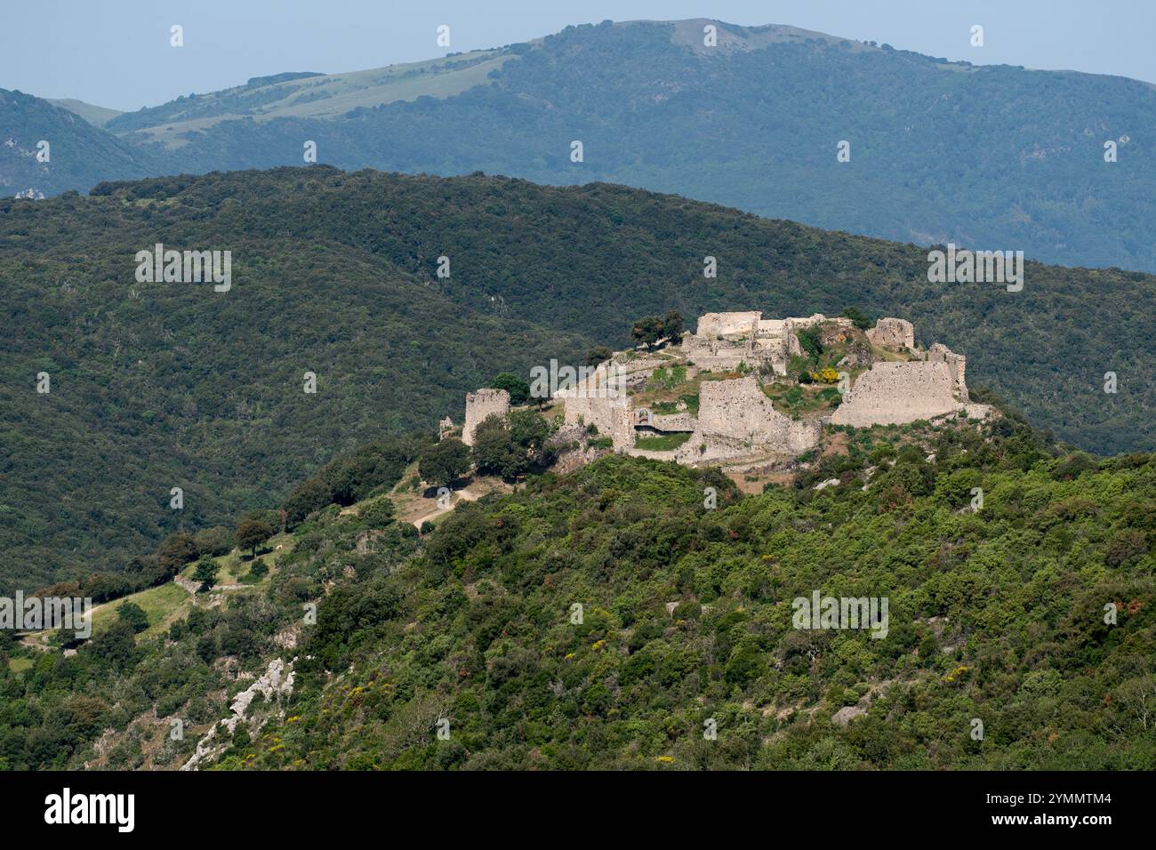 Château de Termes, castello cataro registrato come monumento storico nazionale (monumento storico francese) *** didascalia locale *** Foto Stock