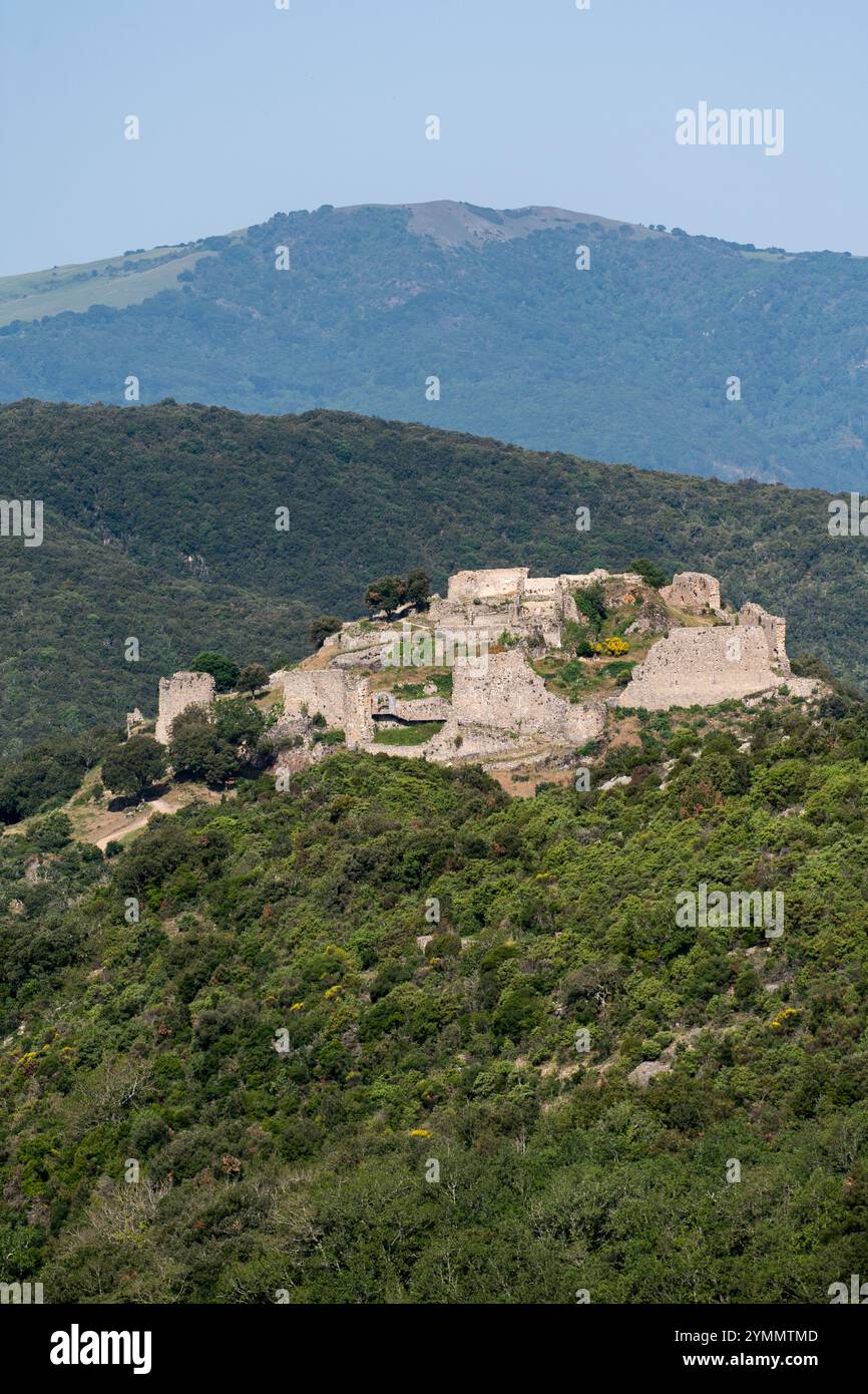 Château de Termes, castello cataro registrato come monumento storico nazionale (monumento storico francese) *** didascalia locale *** Foto Stock