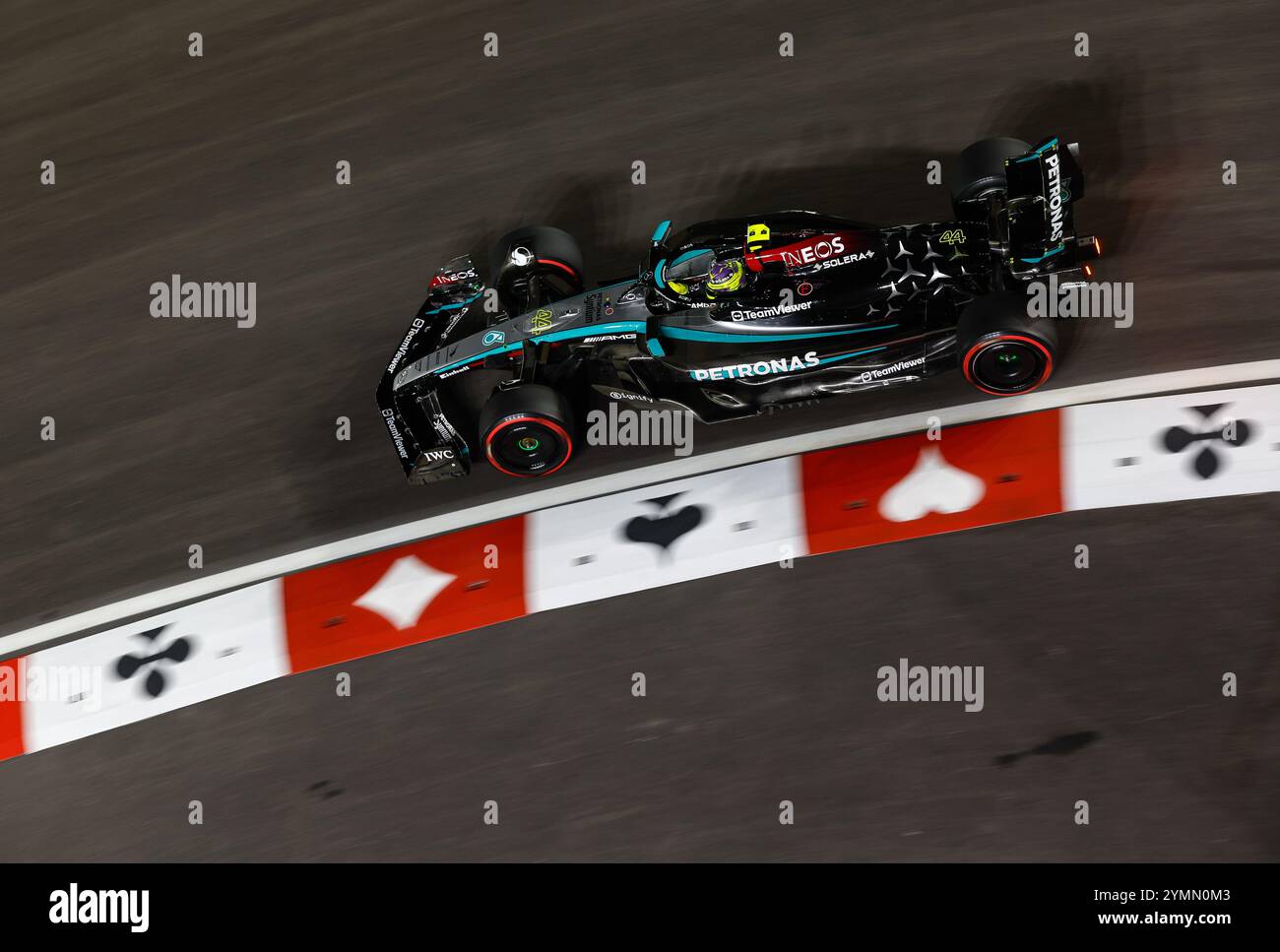 Durante la Formula 1 Heineken Silver Las Vegas Grand Prix 2024, 22° round del Campionato del mondo di Formula 1 2024 dal 21 al 23 novembre 2024 sul Las Vegas Strip Circuit, a Las Vegas, Stati Uniti d'America Foto Stock