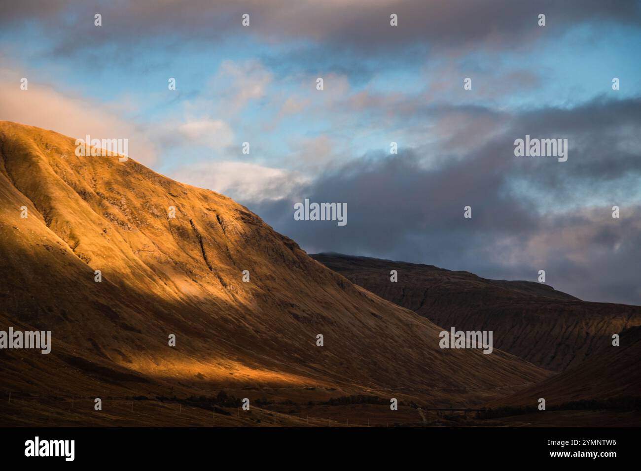 Tramonto nelle Highlands Foto Stock
