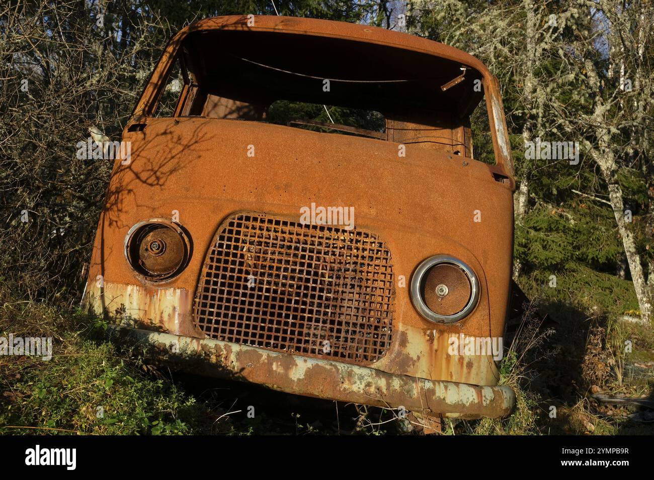 Rottami di auto, cimitero delle auto di Bastnaes, Vaermland, Svezia, Europa Foto Stock