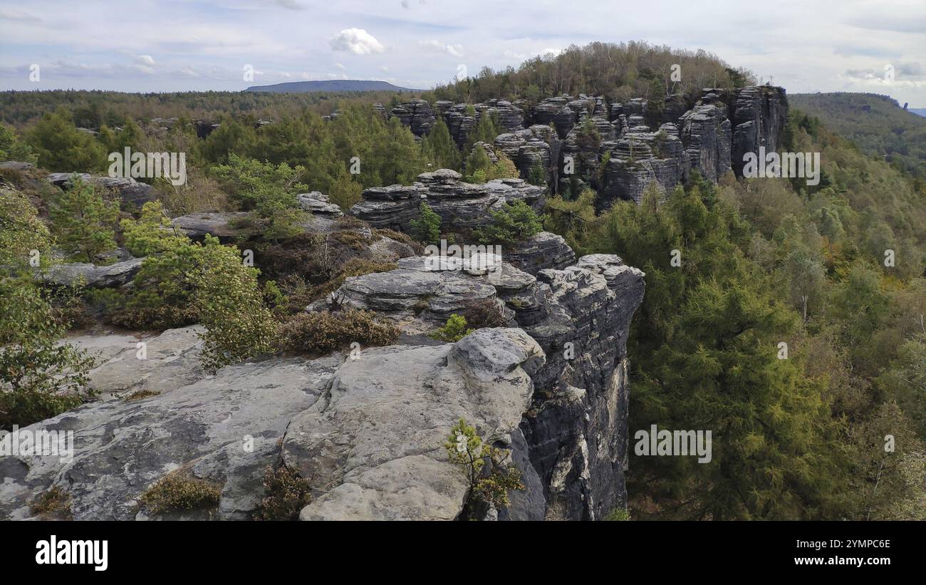 Tyssa Walls, città rocciosa, Svizzera boema, Repubblica Ceca, Europa Foto Stock