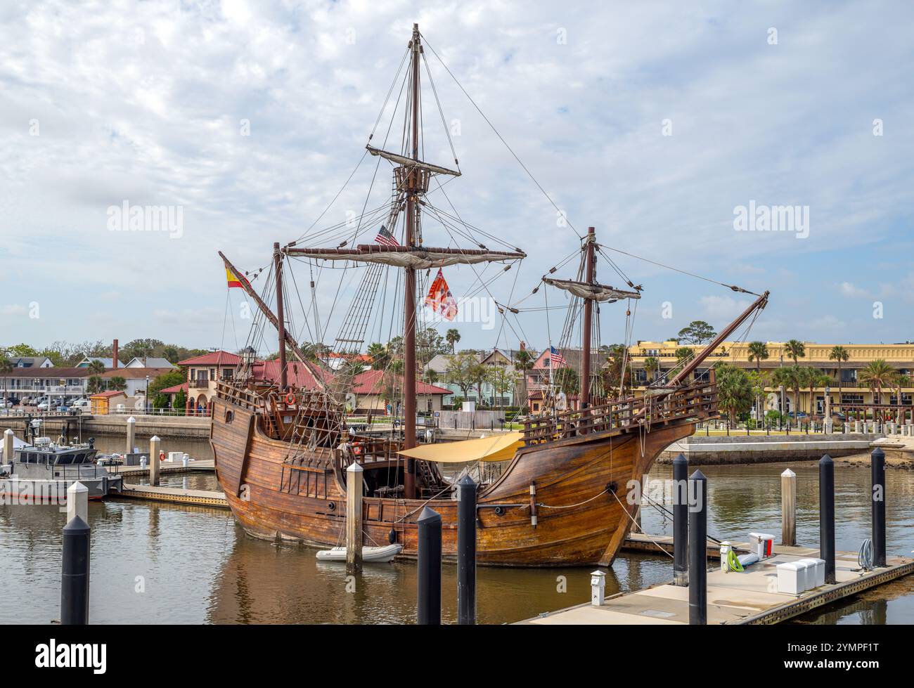 Nave pirata Black Raven, St Augustine, Florida, Stati Uniti Foto Stock