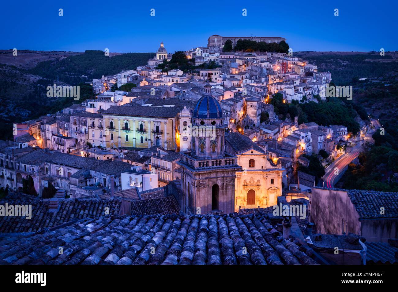 Città di Ragusa in Sicilia, Italia Foto Stock