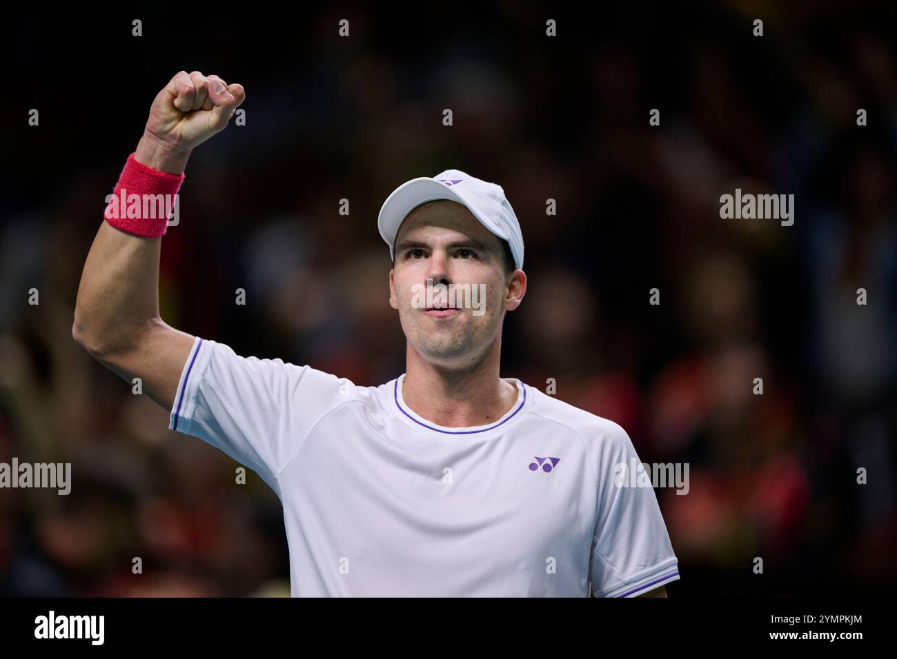 Malaga, Spagna, 22 novembre 2024. Daniel Altmaier, tedesco, alla semifinale di Coppa Davis 8 match singolo 1. Crediti: Vicente Vidal Fernandez/Alamy Live News Foto Stock