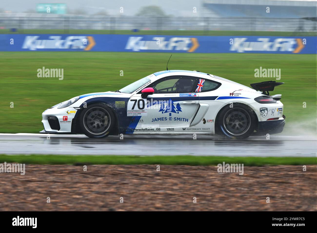 Samuel Harvey, Porsche 718 Cayman GT4 Clubsport, Xentek Motorsport, Porsche Sprint Challenge Gran Bretagna 2024, una singola serie di marchi con tutti i drive Foto Stock