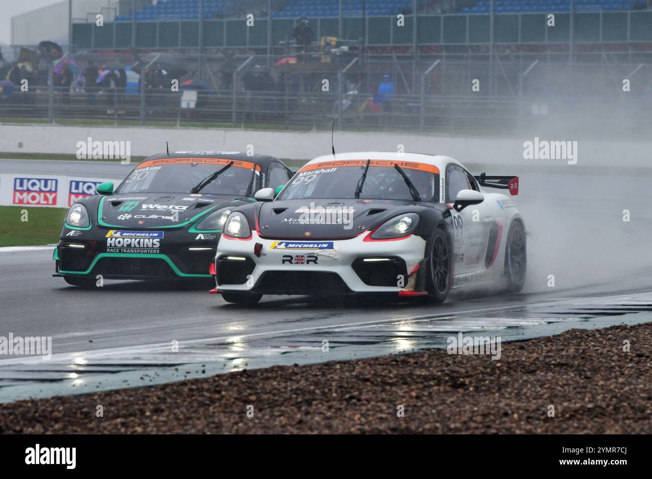 Joe Marshall, Rob Boston Racing, Porsche 718 Cayman GT4 RS Clubsport, Will Jenkins, Team Parker Racing, Porsche 718 Cayman GT4 RS Clubsport, Porsche S. Foto Stock