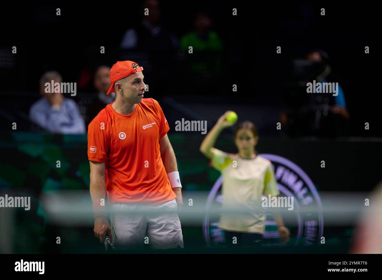 Malaga, Spagna, 22 novembre 2024. Tallon Griekspoor, squadra olandese, alla semifinale di Coppa Davis 8 match singolo 2. Crediti: Vicente Vidal Fernandez/Alamy Live News Foto Stock