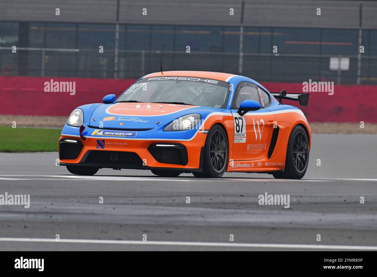 Paul Porter, Porsche 718 Cayman GT4 Clubsport, Team Parker Racing, Porsche Sprint Challenge Gran Bretagna 2024, una singola serie di marchi con tutti i piloti Foto Stock