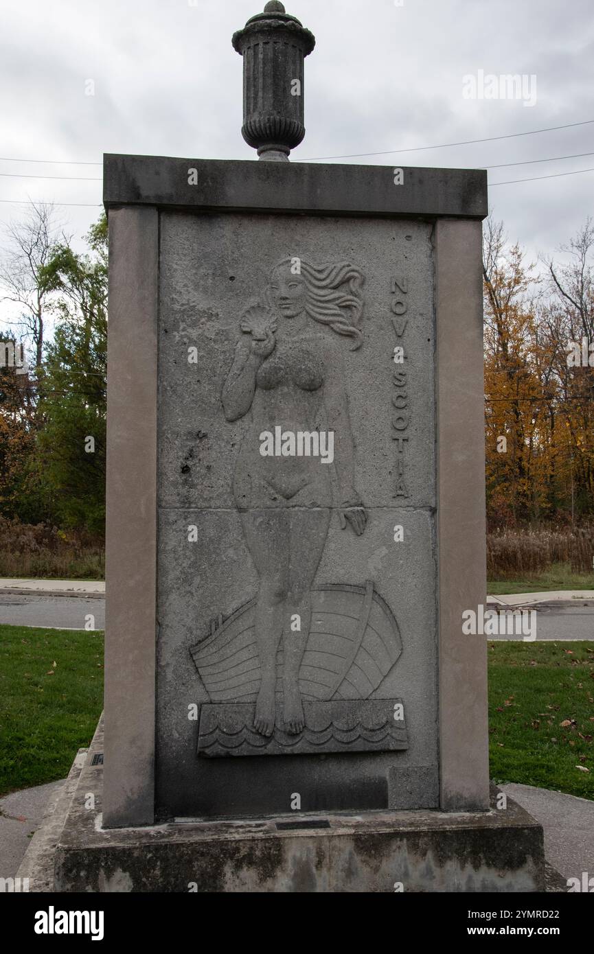 Opere d'arte della nuova Scozia al Guild Park & Gardens di Scarborough, Toronto, Ontario, Canada Foto Stock