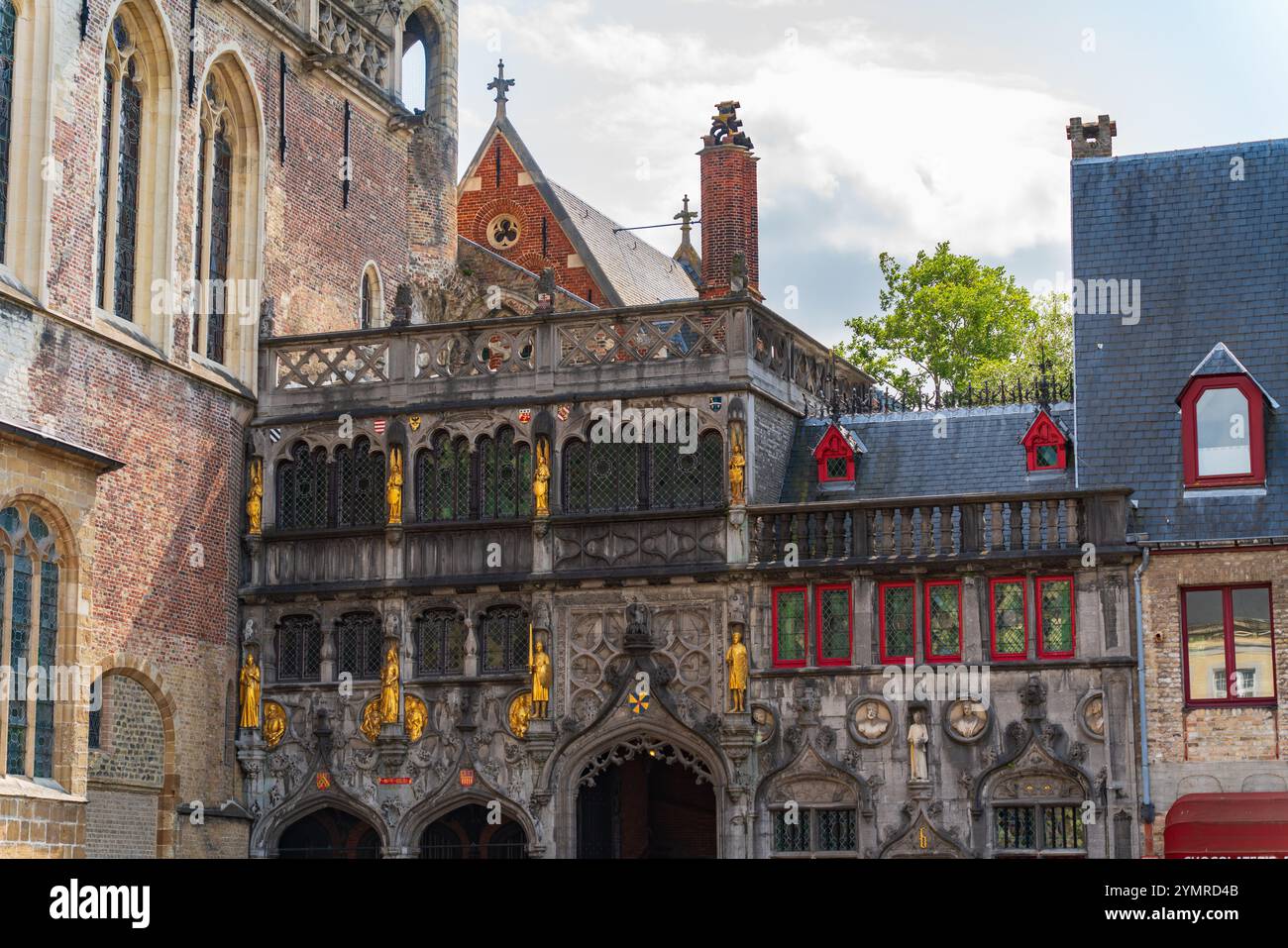 Basilica del Sacro sangue, una basilica cattolica a Bruges, Belgio Foto Stock