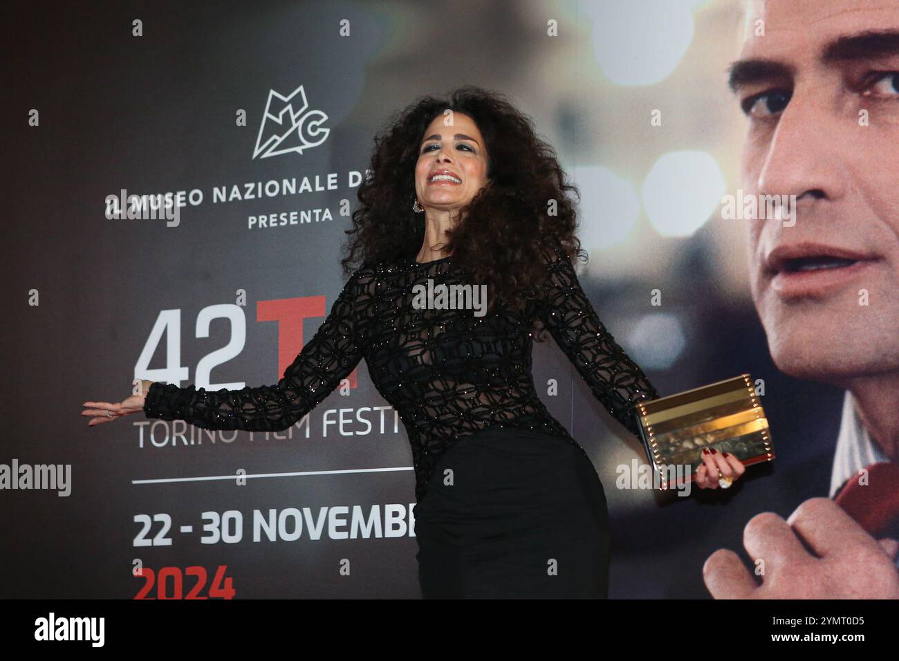 Torino, Italia. 22 novembre 2024. Randi Ingerman partecipa al Red carpet della cerimonia di apertura del 42° Torino Film Festival al Teatro Regio di Torino. (Foto di Elena Vizzoca/SOPA Images/Sipa USA) credito: SIPA USA/Alamy Live News Foto Stock