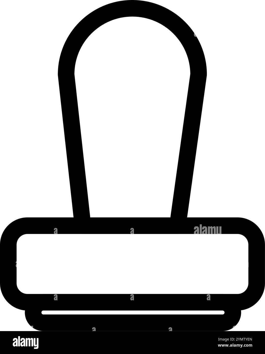 Simbolo del timbro - simbolo dell'istruzione moderna o dell'icona dell'ufficio Illustrazione Vettoriale