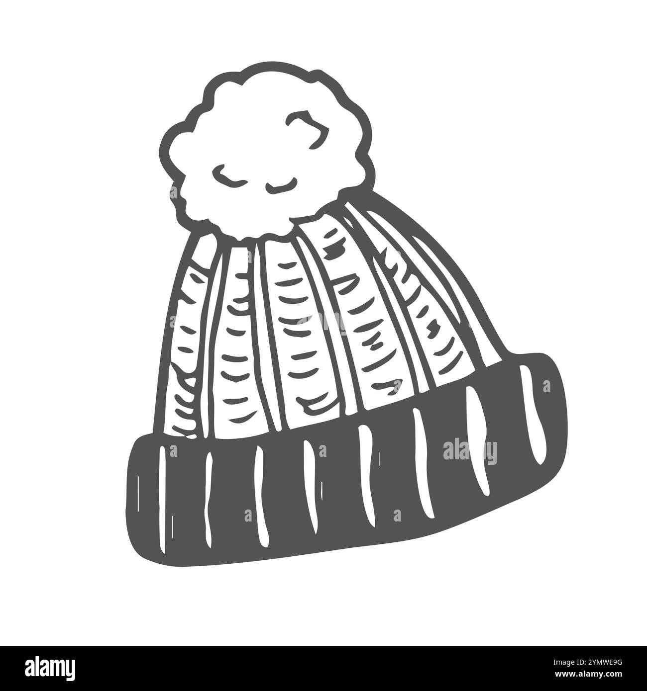 cartone animato inverno cappello in vettore Illustrazione Vettoriale