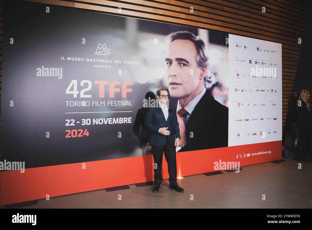 Torino, Italia. 23 novembre 2024. Matthew Broderick partecipa alla 42esima edizione di Torino Film Festival a Torino, Italia - sabato 23 novembre 2024 - Cronaca - foto Andrea Alfano/LaPresse Matthew Broderick partecipa alla 42esima edizione del Torino Film Festival di Torino, Italia - sabato 23 novembre 2024 - News - Andrea Alfano/LaPresse Credit: LaPresse/Alamy Live News Foto Stock