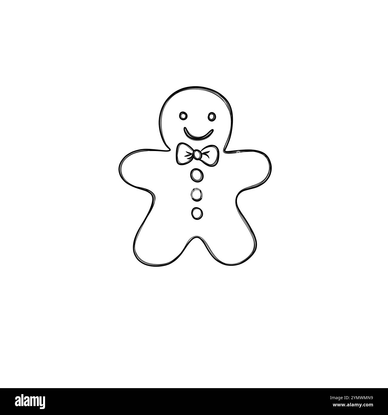 Gingerbread - adesivo natalizio. Felice anno nuovo. Buon Natale. Festeggiamenti di Capodanno e Natale. Foto Stock