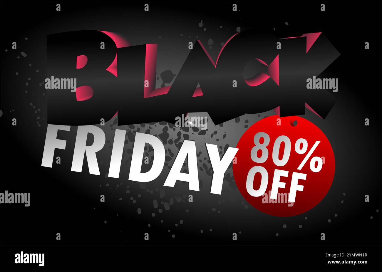 Sconto del 15% per il Black friday con sfondo rosso Illustrazione Vettoriale