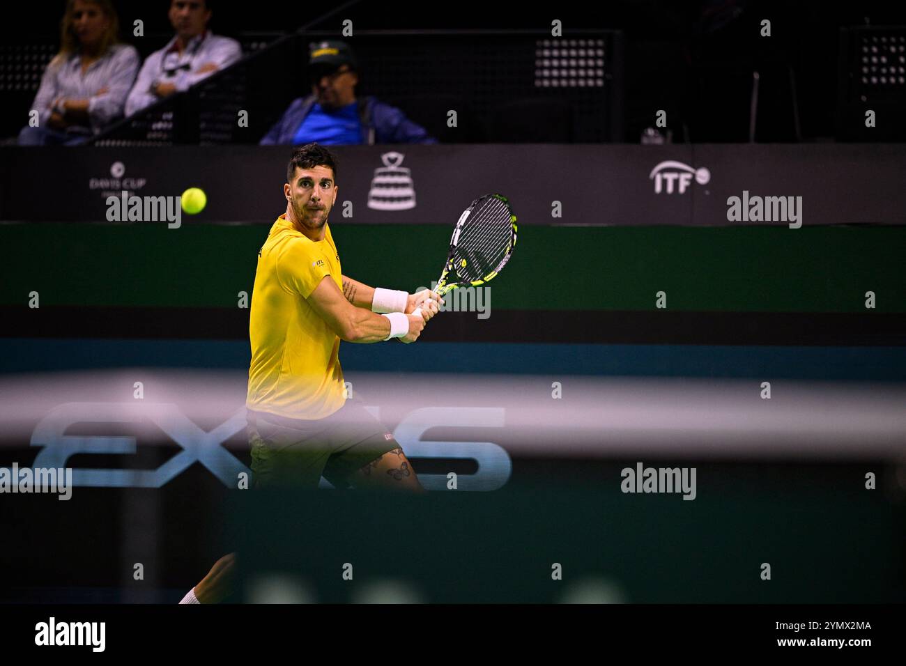 Malaga, Spagna, 23, novembre 2024. Thanasi Kokkinakis, squadra australiana, alla semifinale di Coppa Davis, 8 match singolo 1. Crediti: Vicente Vidal Fernandez/Alamy Live News Foto Stock