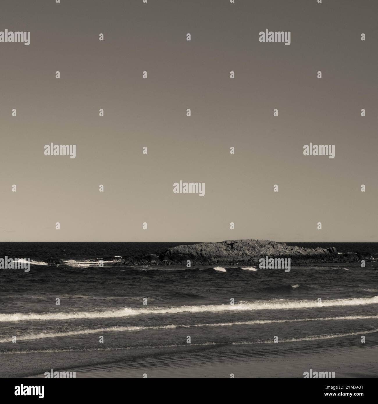 Vintage Waves at the Beach, Massachusetts Foto Stock