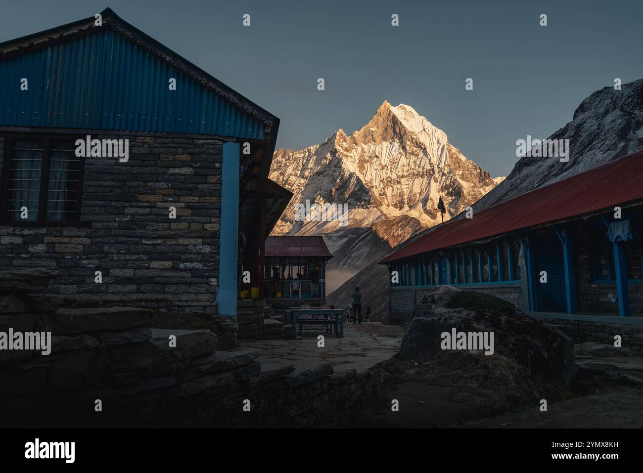 Machapuchare Mountain in Nepal, novembre 2024 Foto Stock