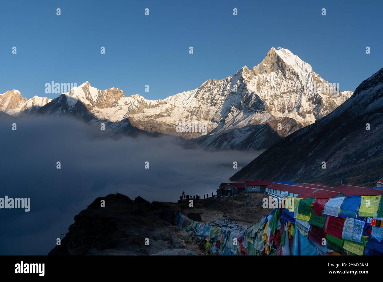 Machapuchare Mountain in Nepal, novembre 2024 Foto Stock