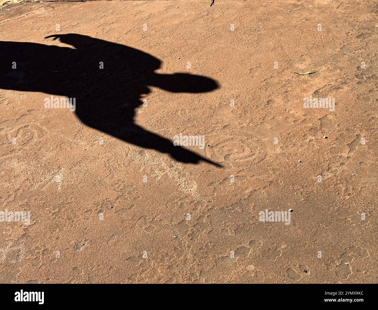 La mappa al Rock Art Ranch, Winslow, Arizona, Stati Uniti - Immagine stock catturata con smartphone