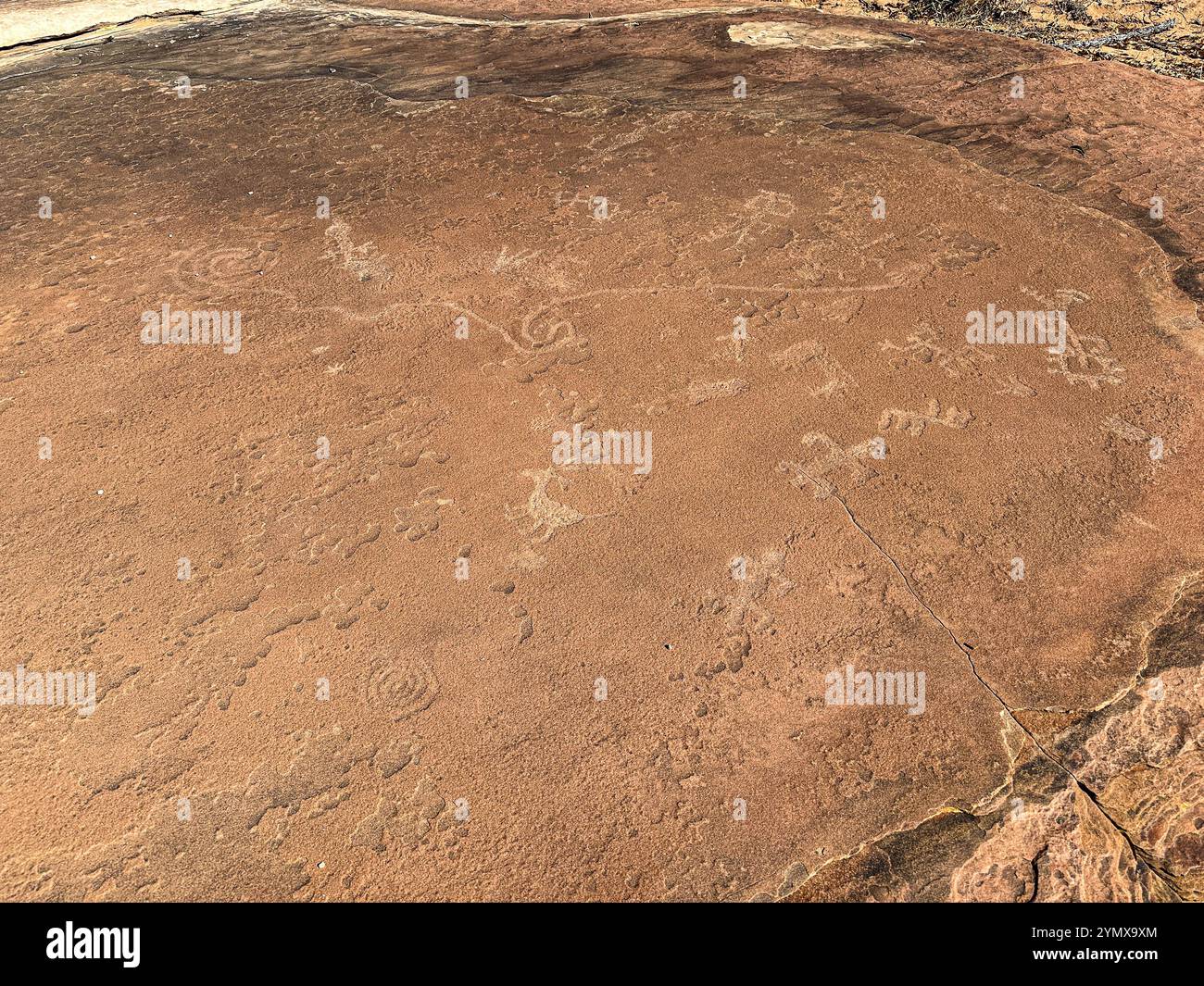 La mappa al Rock Art Ranch, Winslow, Arizona, Stati Uniti - Immagine stock catturata con smartphone