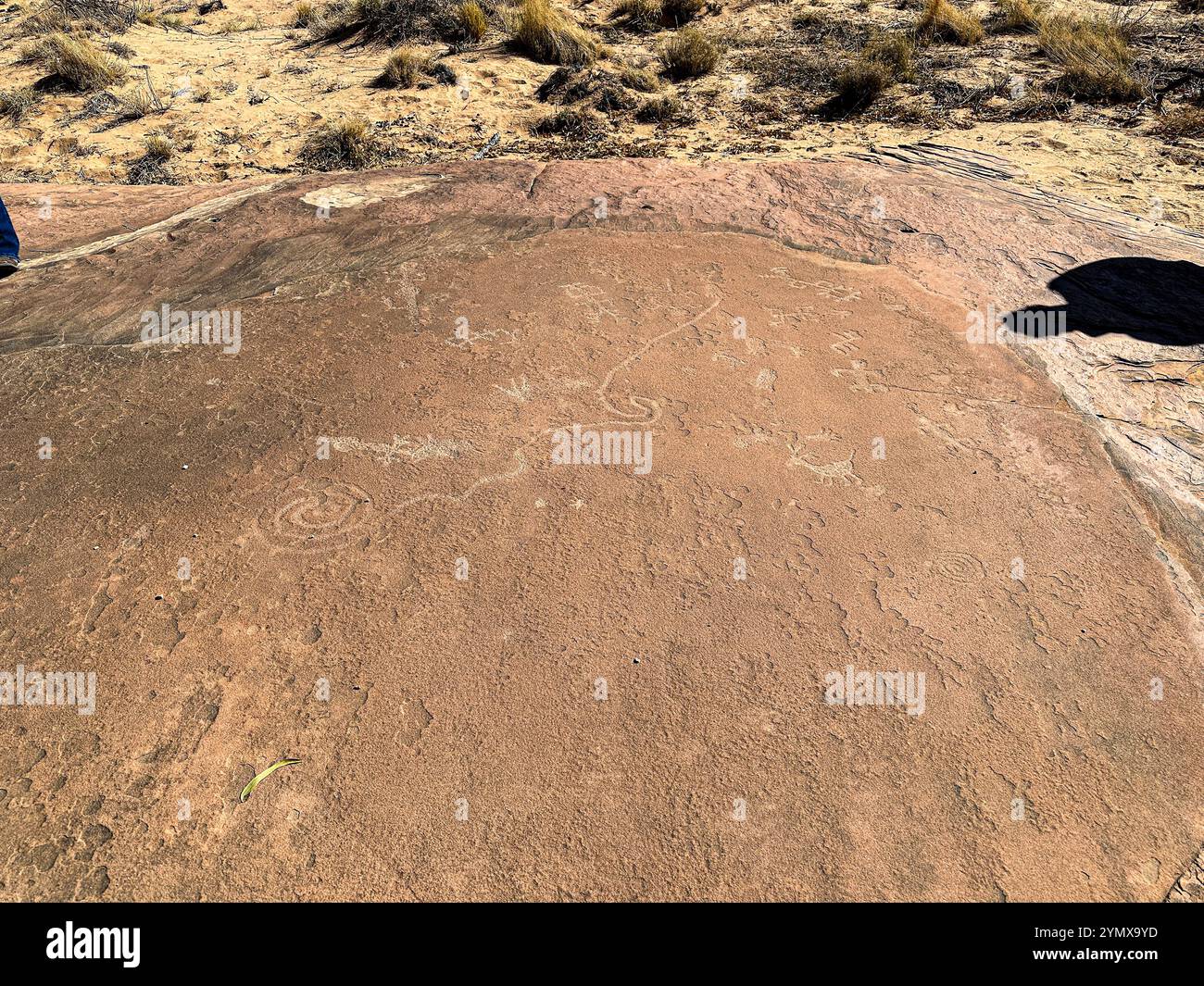 La mappa al Rock Art Ranch, Winslow, Arizona, Stati Uniti - Immagine stock catturata con smartphone