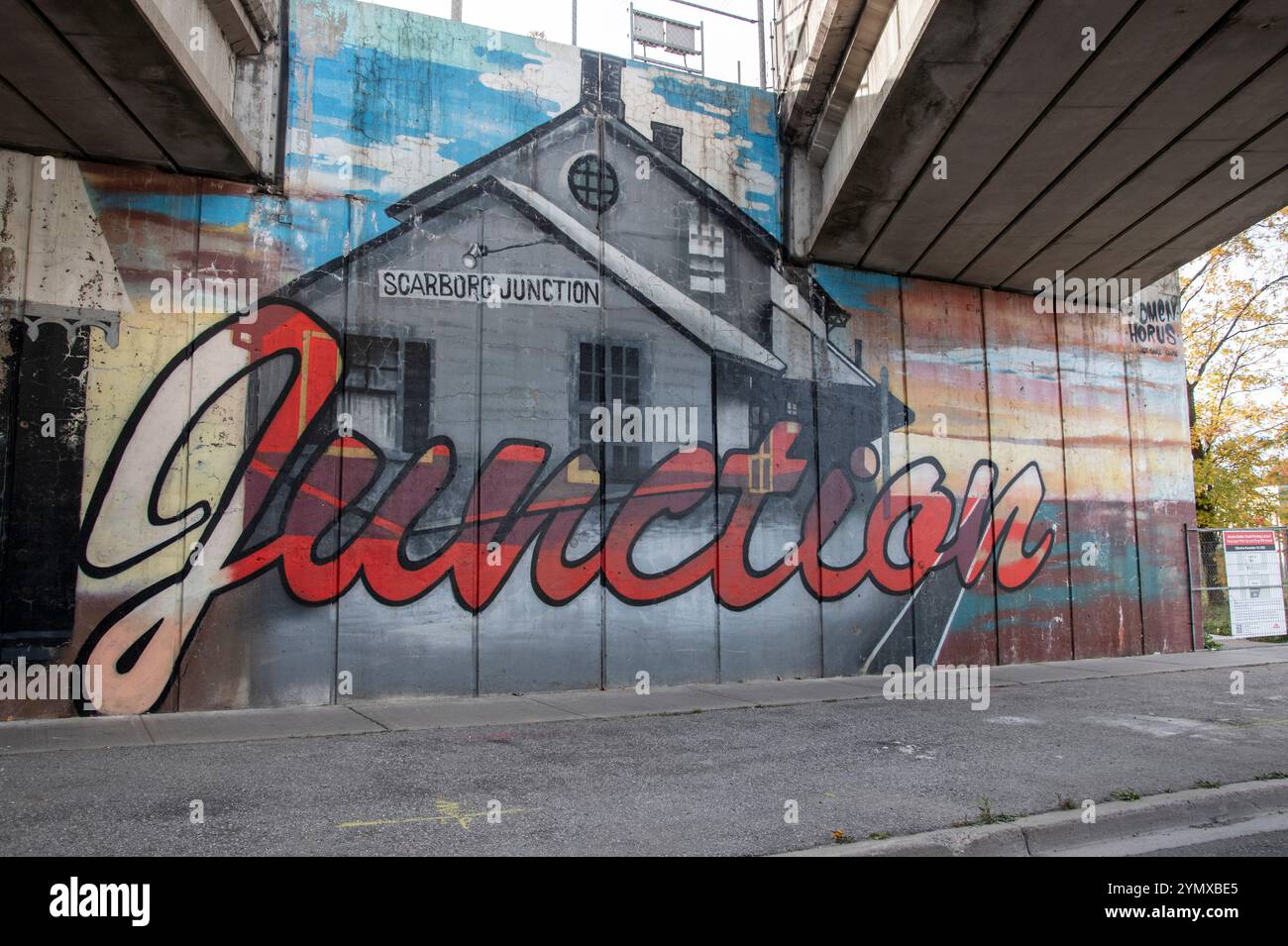 Storico murale di Scarborough Junction su St. Clair Avenue East a Toronto, Ontario, Canada Foto Stock