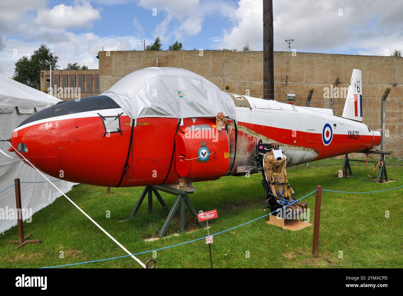 Caccia P.84 Jet Provost T3A XN629 in mostra al Bentwaters Cold War Museum, Suffolk, Regno Unito Foto Stock