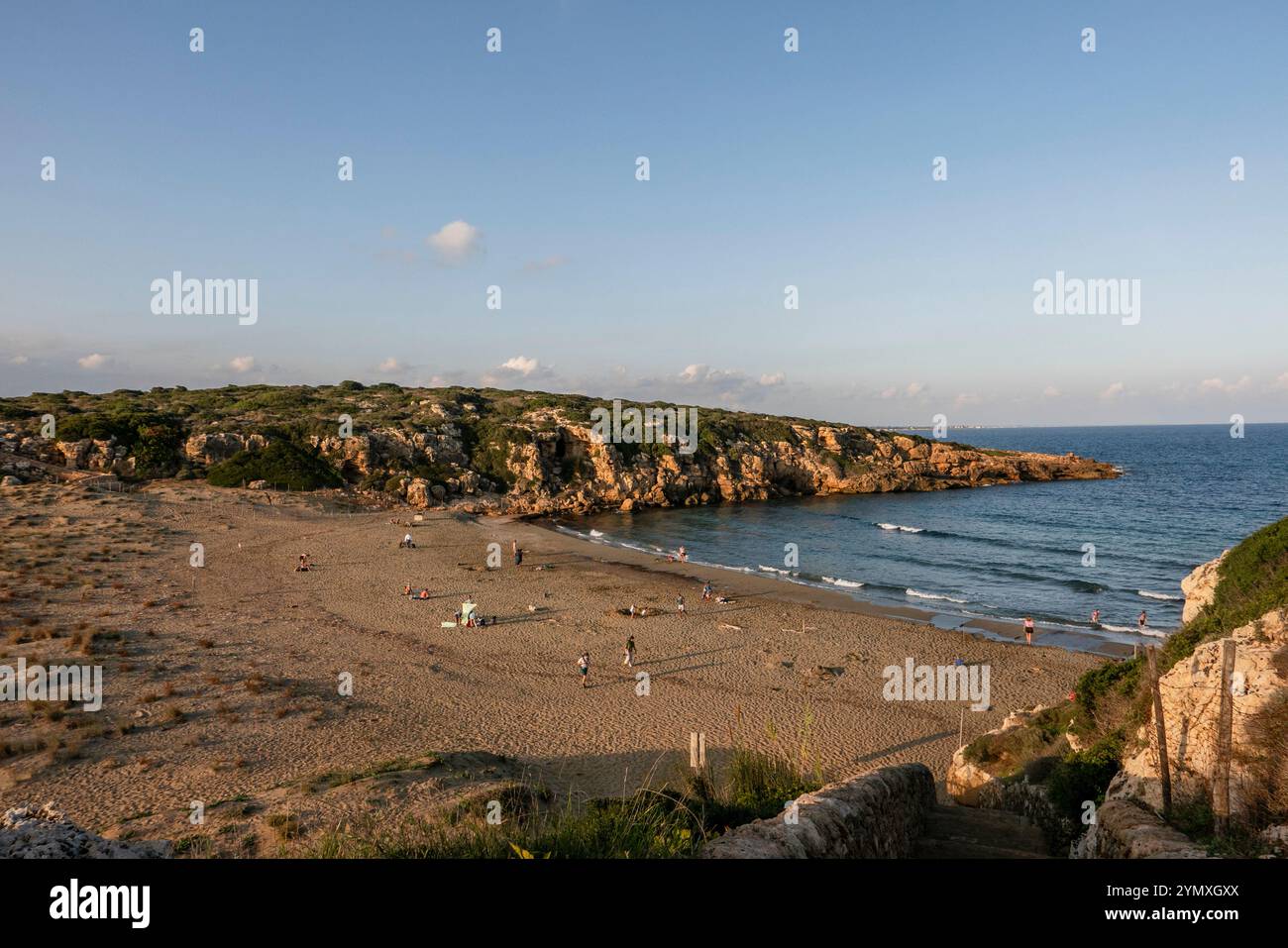 Spiaggia di Calamosche nella riserva naturale di Vendicari in Sicilia Sud Orientale, Italia. Crediti fotografici: Sam Mellish Foto Stock