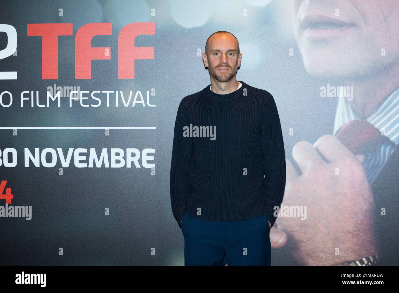 Torino, Italia. 23 novembre 2024. Il regista Charlie McDowell, photocall al Torino Film Festival 2024 crediti: Marco Destefanis/Alamy Live News Foto Stock