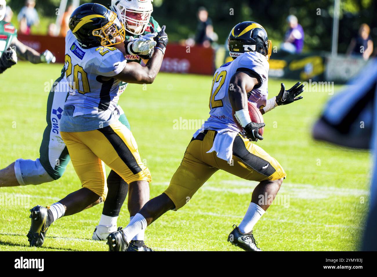 Semifinali CEFL . Schwaebisch Hall Unicorns vs. Flash de la Courneuve Foto Stock