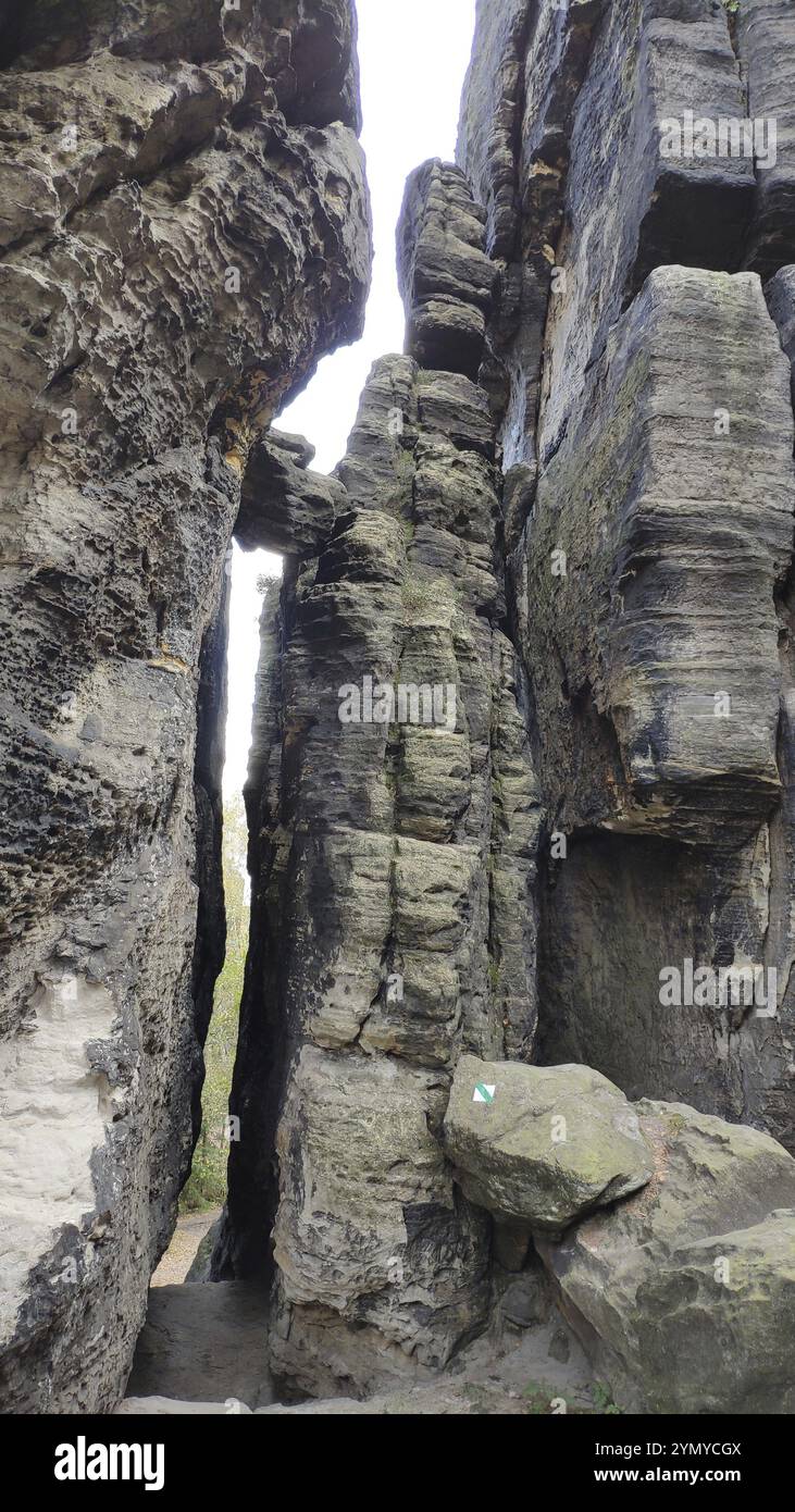 Tyssa Walls, città rocciosa, Svizzera boema, Repubblica Ceca, Europa Foto Stock