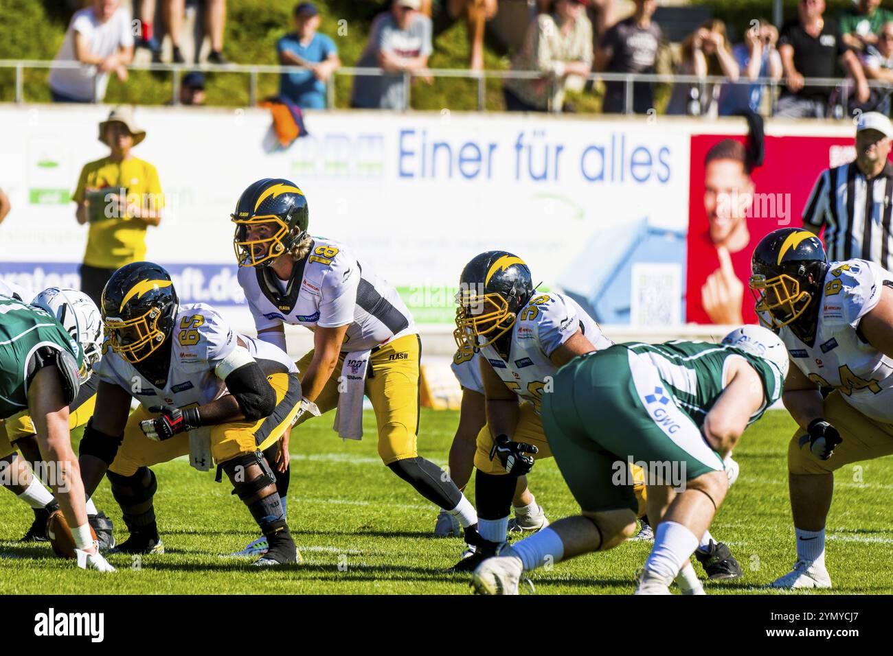 Semifinali CEFL . Schwaebisch Hall Unicorns vs. Flash de la Courneuve Foto Stock