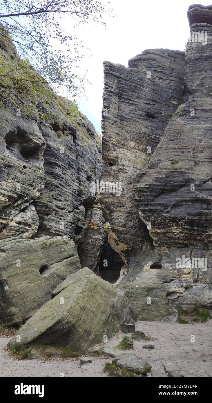 Tyssa Walls, città rocciosa, Svizzera boema, Repubblica Ceca, Europa Foto Stock