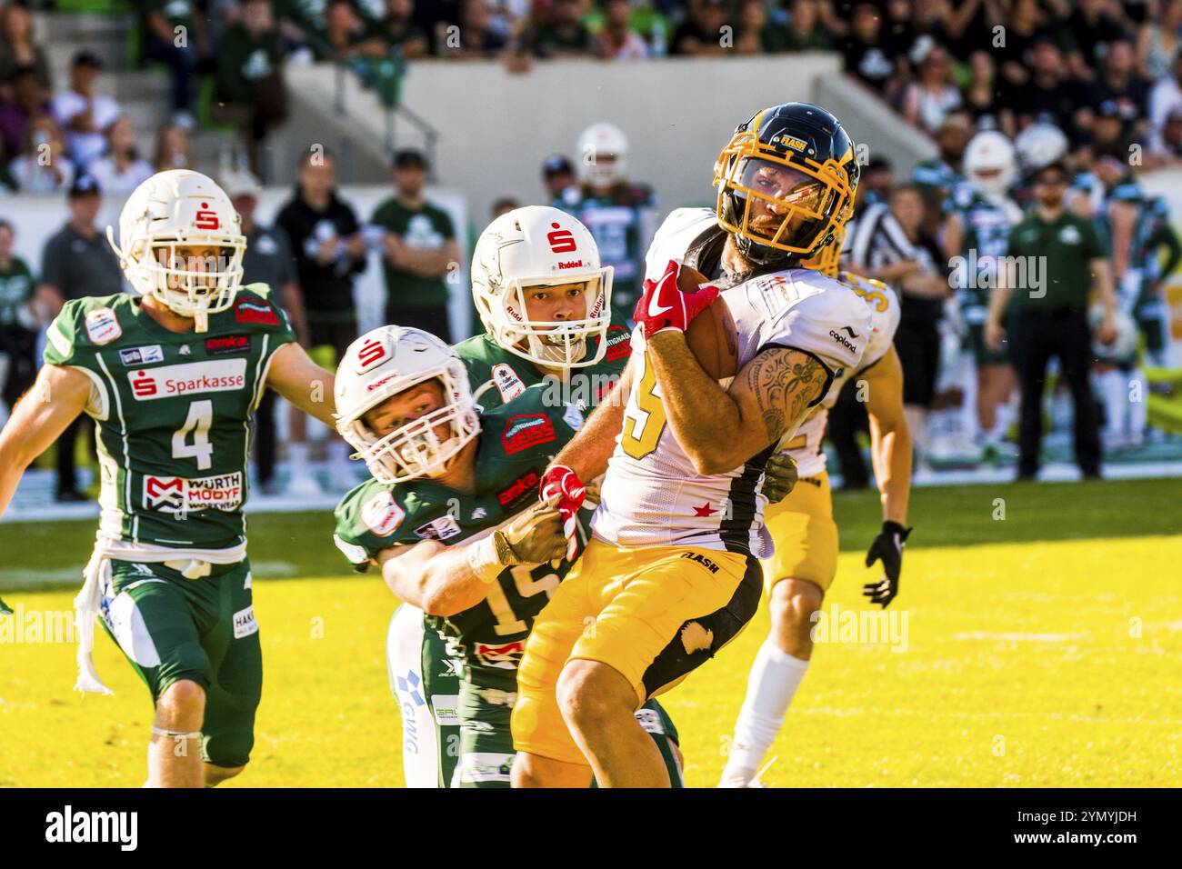Semifinali CEFL . Schwaebisch Hall Unicorns vs. Flash de la Courneuve Foto Stock