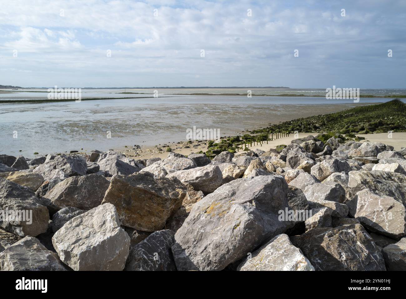 Costa Baie de Authie, Berck, Francia, Europa Foto Stock