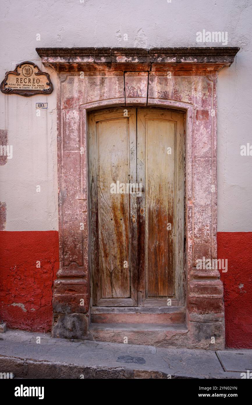Calle Recreo 60, San Miguel de Allende, Messico. Foto Stock