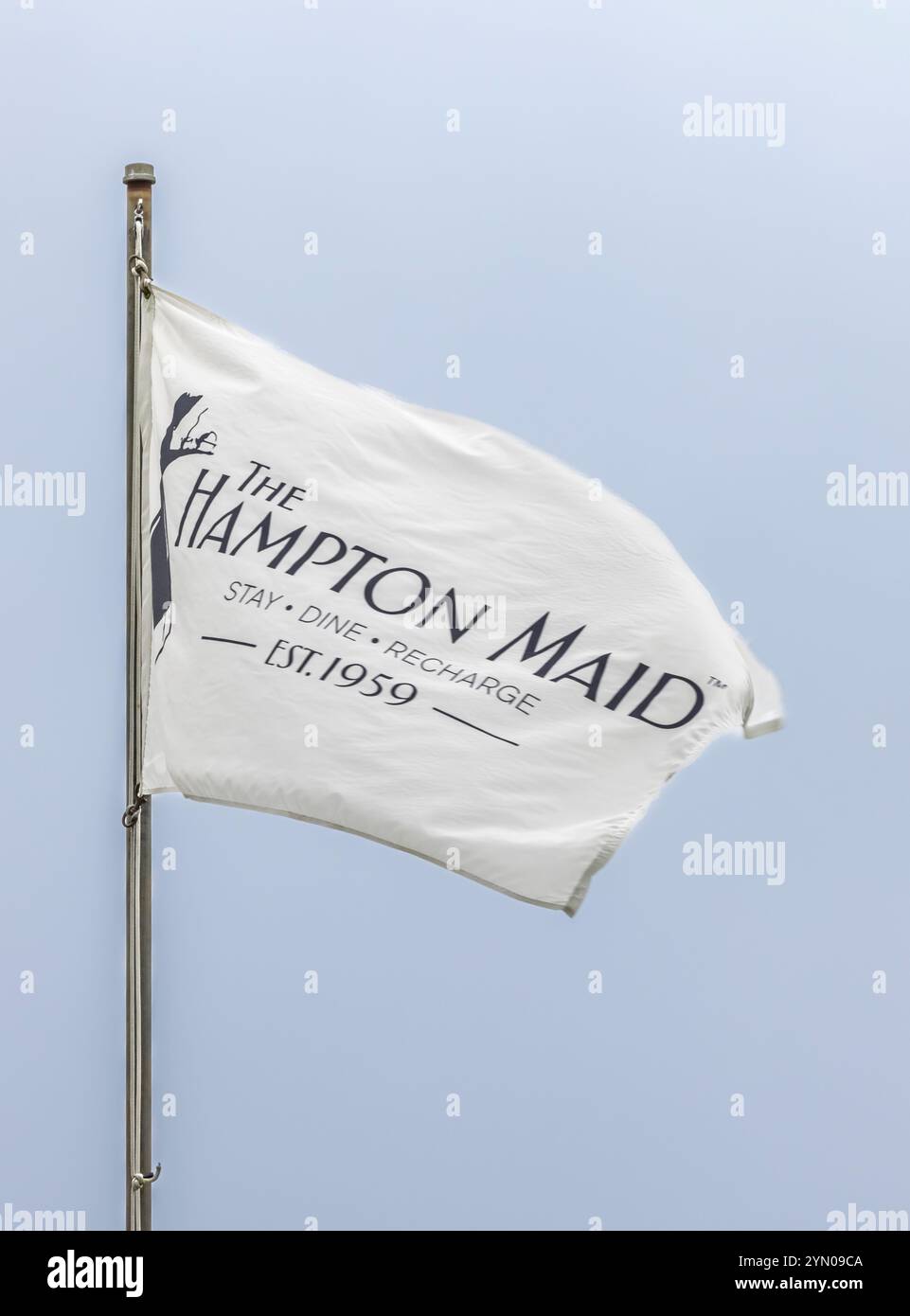 dettaglio di una bandiera della cameriera hampton Foto Stock