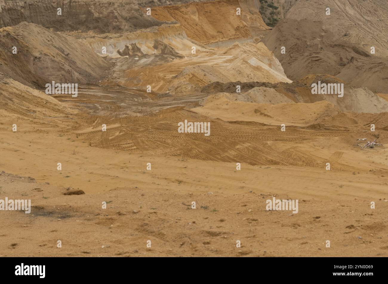 Grandi pozzi di sabbia in funzione nella Germania Ovest Foto Stock