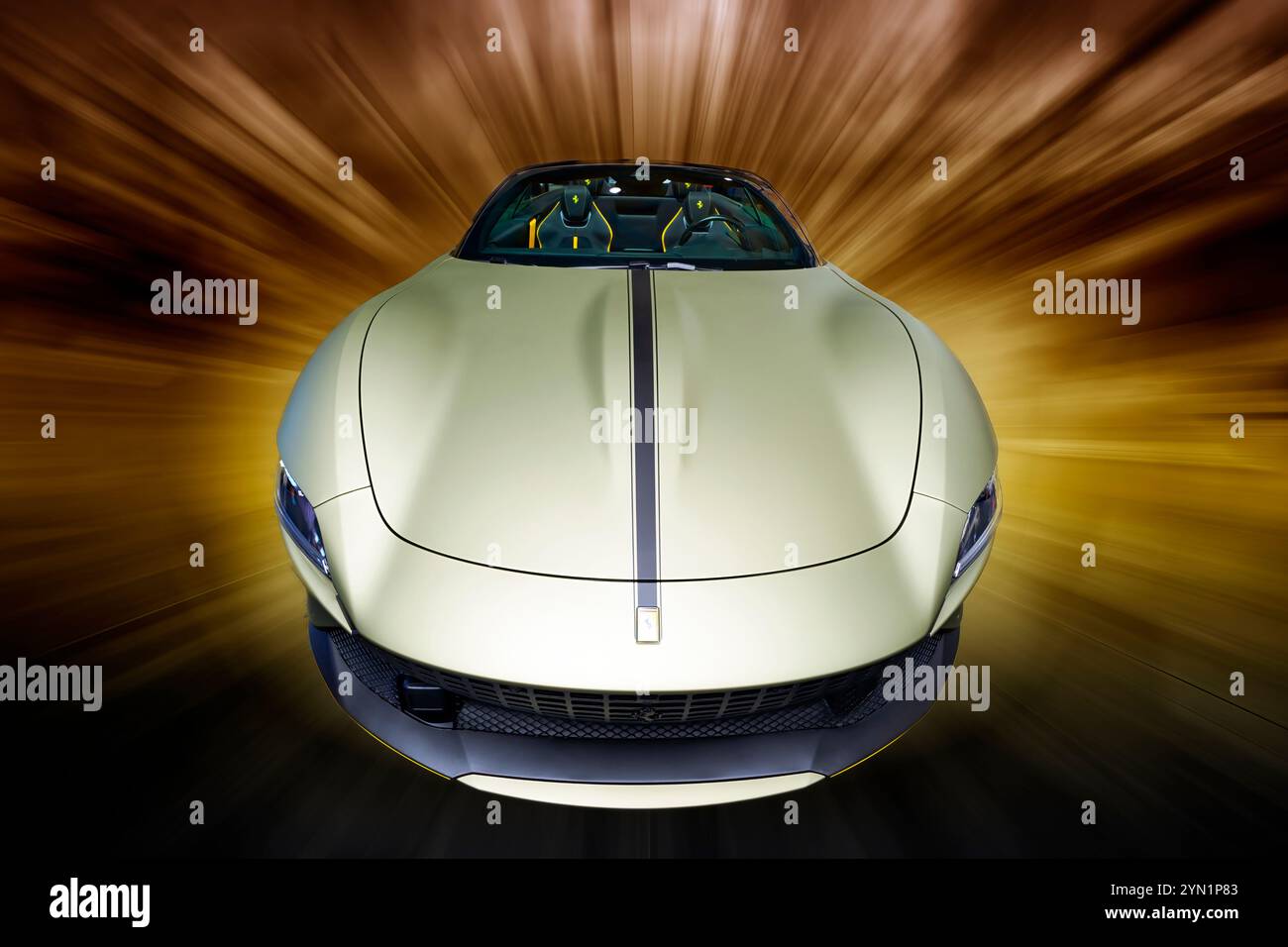Vista posteriore del ragno Ferrari roma ad Hannover, Germania, 7 luglio 2024 Foto Stock