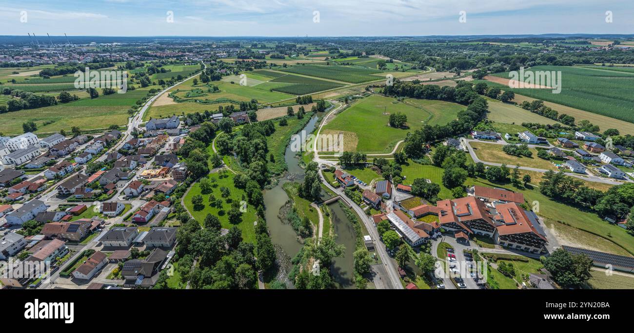 Vista della città termale di Bad Gögging nel quartiere di Kelheim nella parte occidentale della bassa Baviera Foto Stock
