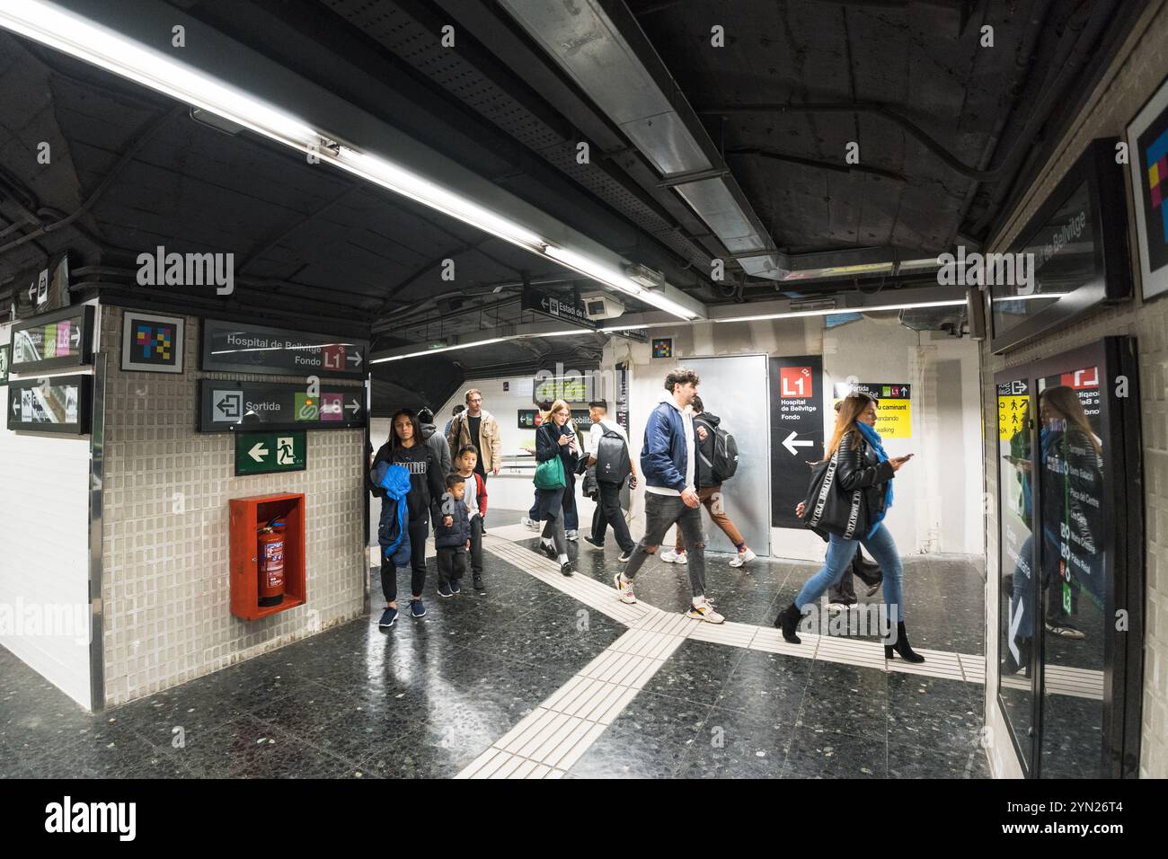 Svincolo di Placa Espanya Foto Stock