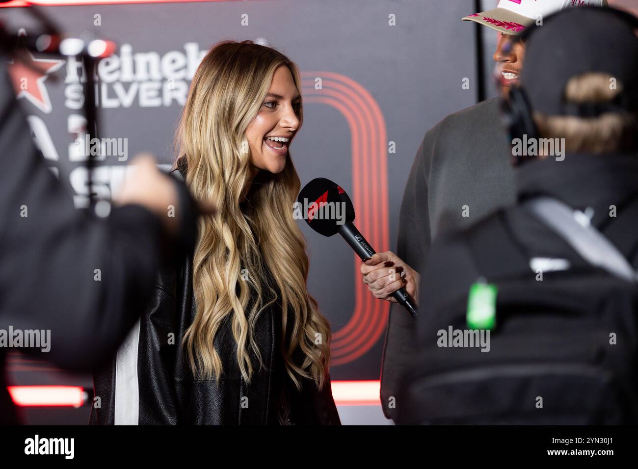 Durante la Formula 1 Heineken Silver Las Vegas Grand Prix 2024, 22° round del Campionato del mondo di Formula 1 2024 dal 21 al 23 novembre 2024 sul Las Vegas Strip Circuit, a Las Vegas, Stati Uniti d'America Foto Stock