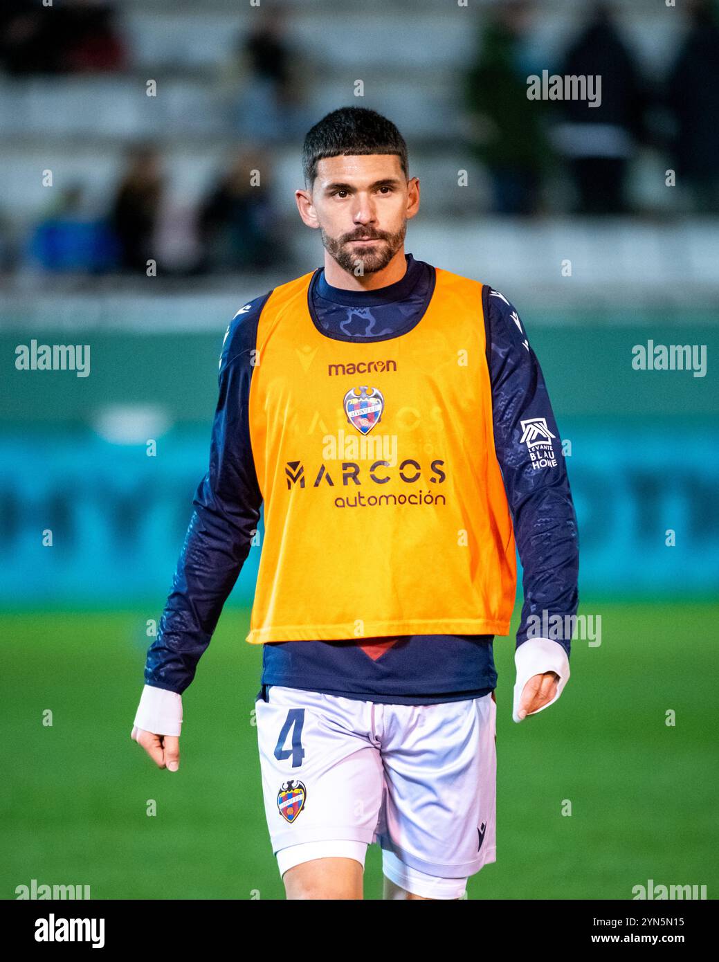 Ferrol, Spagna. 22 novembre 2024. Liga Hypermotion, Racing Club Ferrol vs Levante UD. Adrian de la Fuente "Dela" Foto Stock