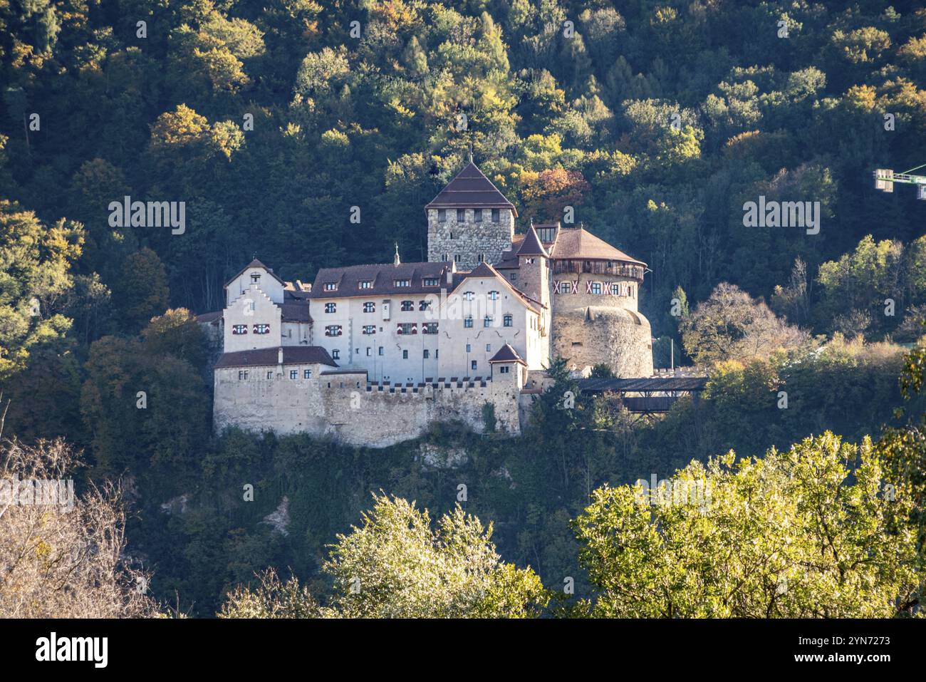 VADUZ, LIECHTENSTEIN, 28 SETTEMBRE 2023, Castello di Vaduz, la residenza ufficiale del Principe del Liechtenstein Foto Stock