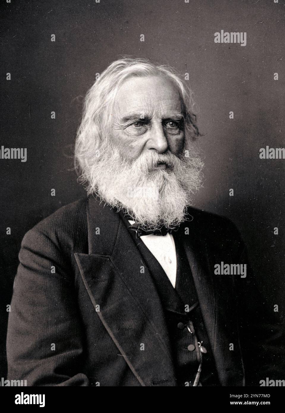 Henry W. Longfellow, Henry Wadsworth Longfellow (1807 – 1882), poeta statunitense Foto Stock