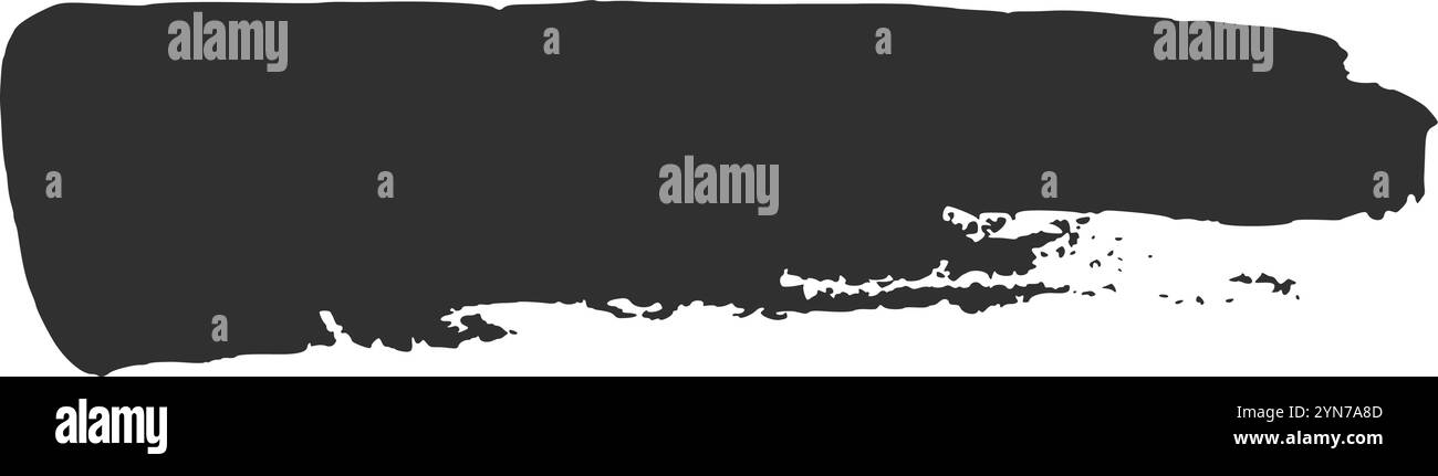 Il pennello ampio e grigio scuro aggiunge texture e fascino, perfetto per progetti di arte digitale, stampa o Web Illustrazione Vettoriale